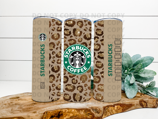 SB Coffee Leopard Stainless Steel Tumbler