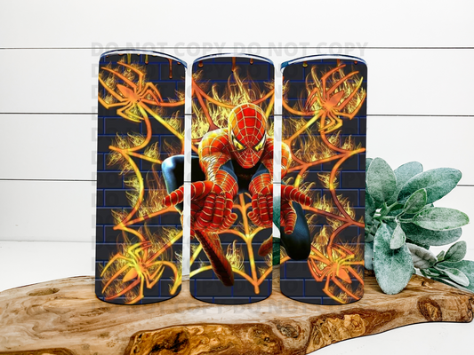 Spiderman Fire Web Stainless Steel Tumbler