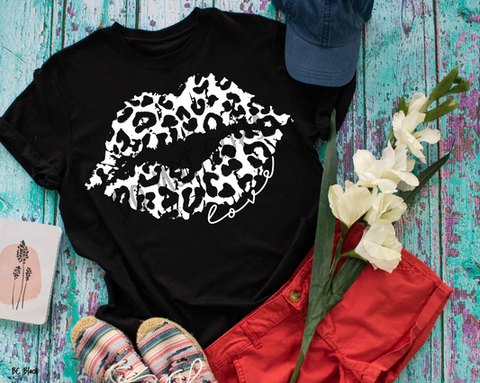 Leopard Love Lips - Tee