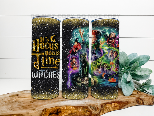 HP Time Witches Gold Glitter Stainless Steel Tumbler