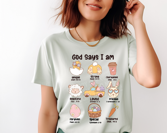 God Says I Am - Easter - Tee