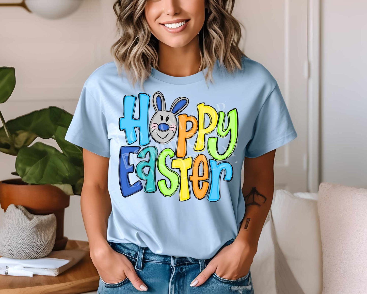 Hoppy Easter - Blue - Tee