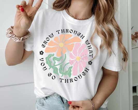 Grow Through What You Go Through Retro - Tee