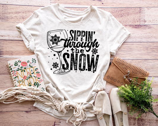 Sippin Through The Snow - Tee