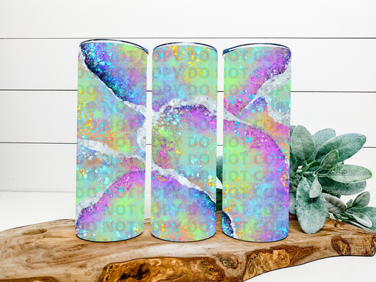 Opal Agate Geode Stainless Steel Tumbler