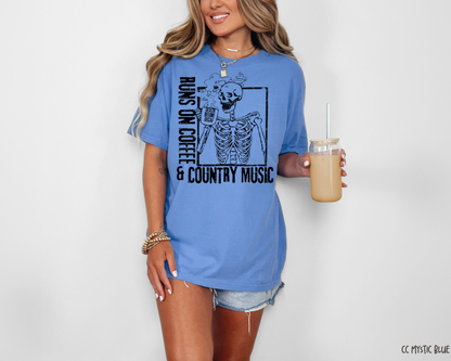 Runs On Coffee & Country Music - Tee