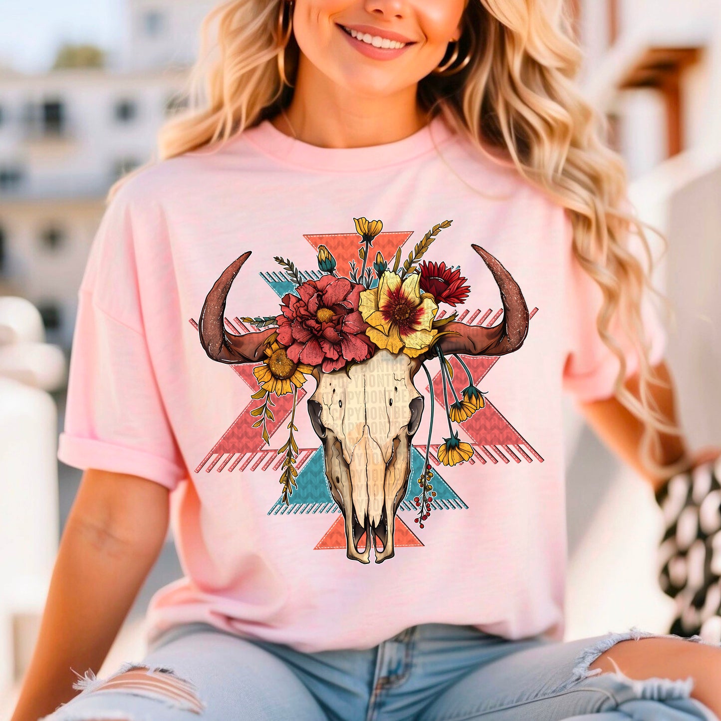 Boho Cow Skull - Tee