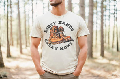 Dirty Hands Clean Money - Boots - Tee