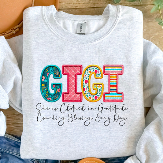 GiGi Faux Embroidery - Sweatshirt