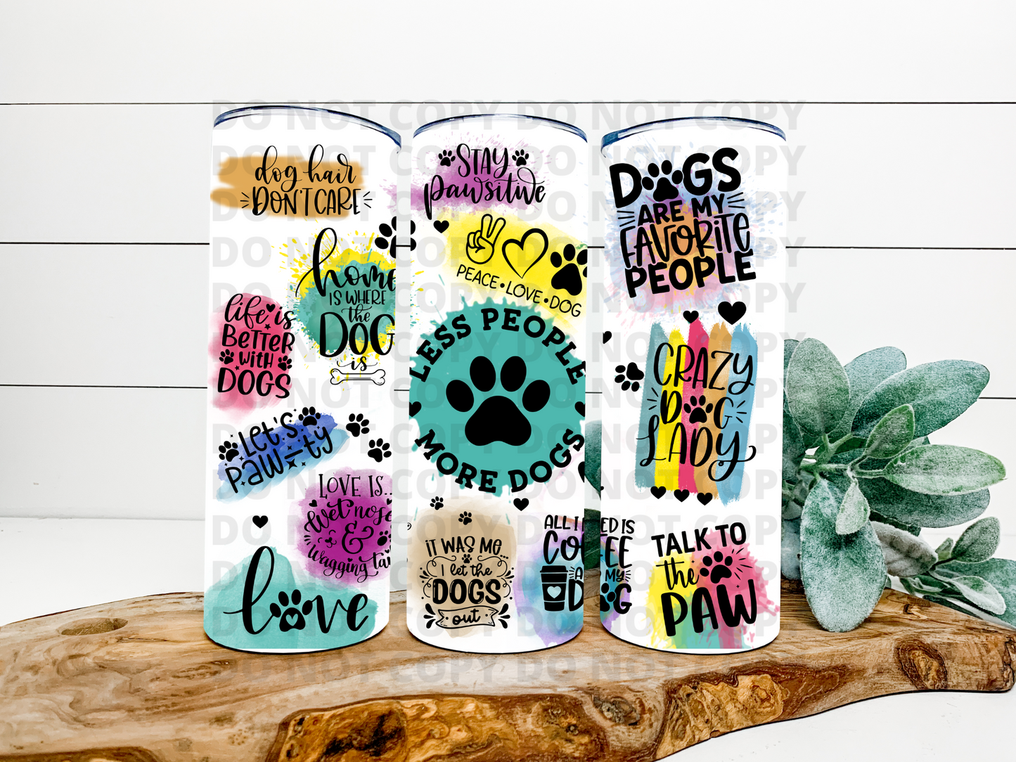 Less People More Dogs Tumbler
