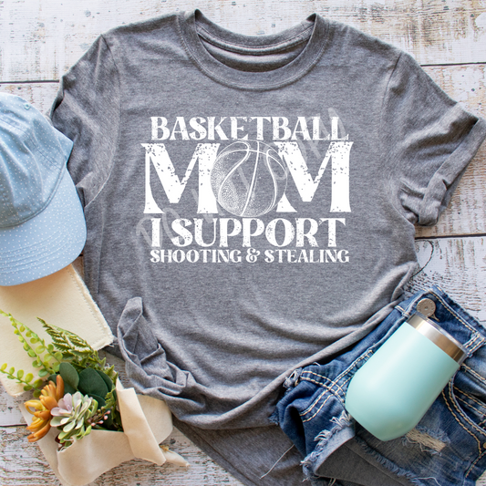 Basketball Mom I Supporting Shooting - Tee