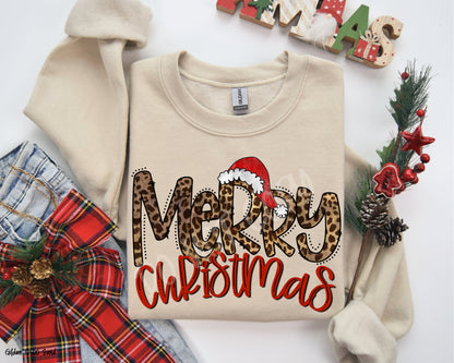 Merry Christmas Leopard - Sweatshirt