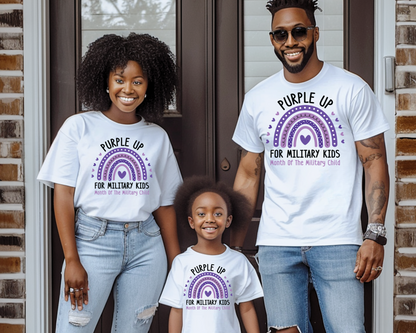 Purple Up For Military Kids Rainbow - Youth - Tee