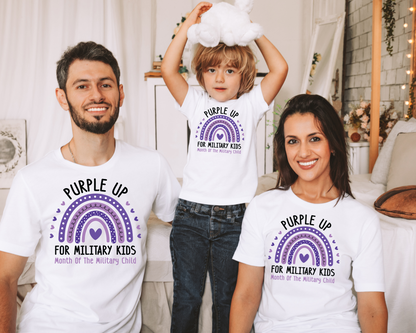 Purple Up For Military Kids Rainbow - Youth - Tee