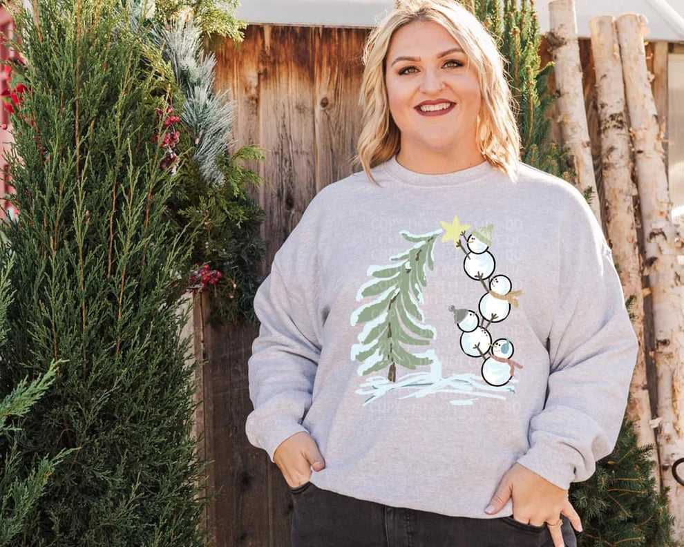 Winter Snowmen Stacked - Sweatshirt