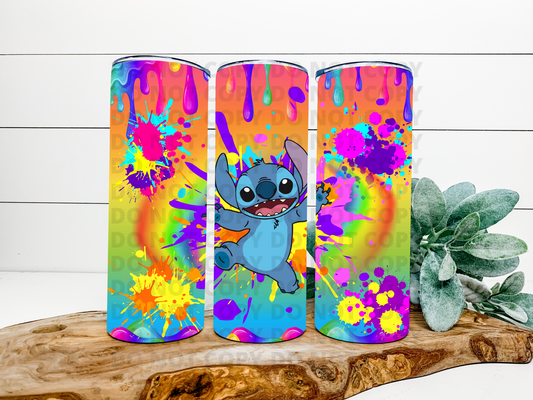 Paint Splatter Stitch Stainless Steel Tumbler