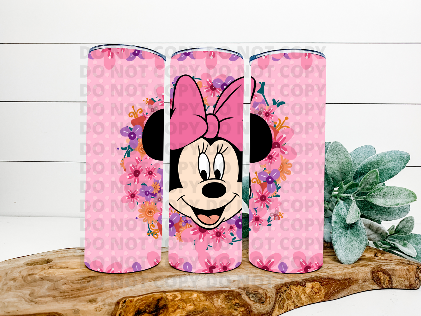 Girl Mouse Floral Tumbler