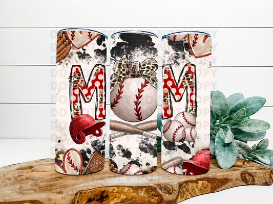 Baseball Mom Bow Tumbler