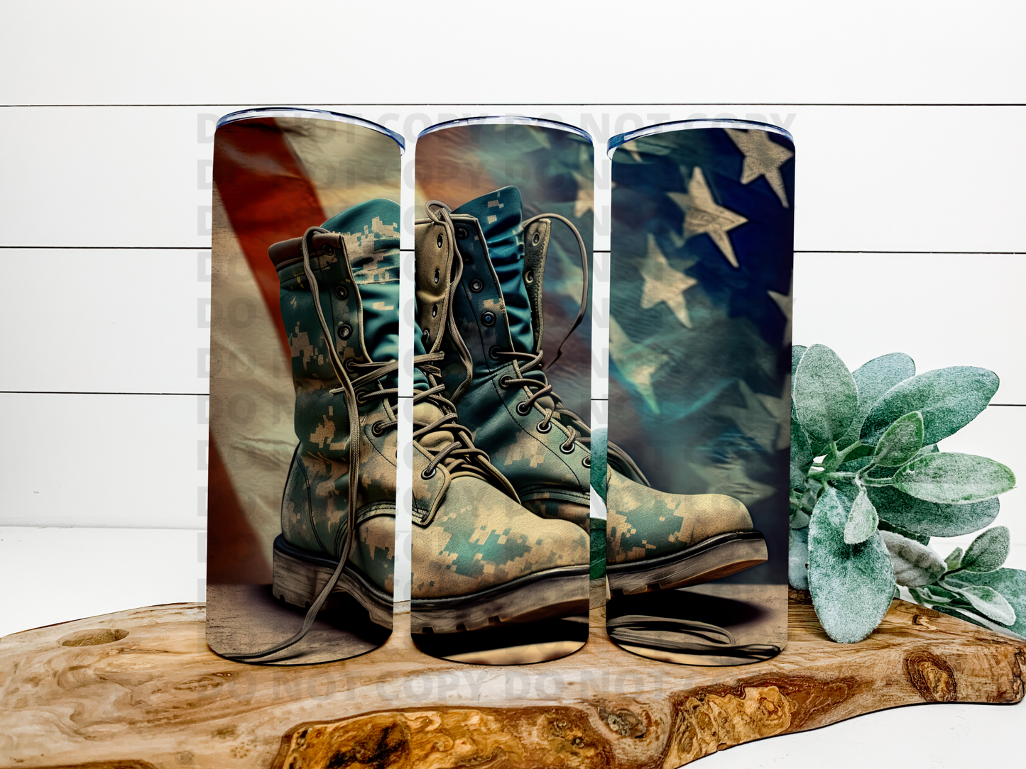 Military Boots Tumbler