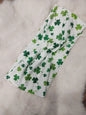 White With Little Green Shamrocks Headband